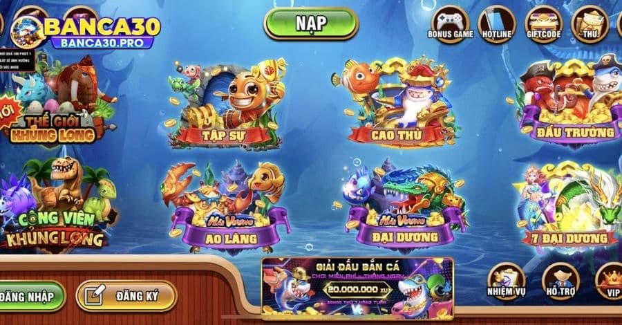 Mỗi đầu game đều có đa dạng phòng chơi cho nhiều đối tượng tham gia